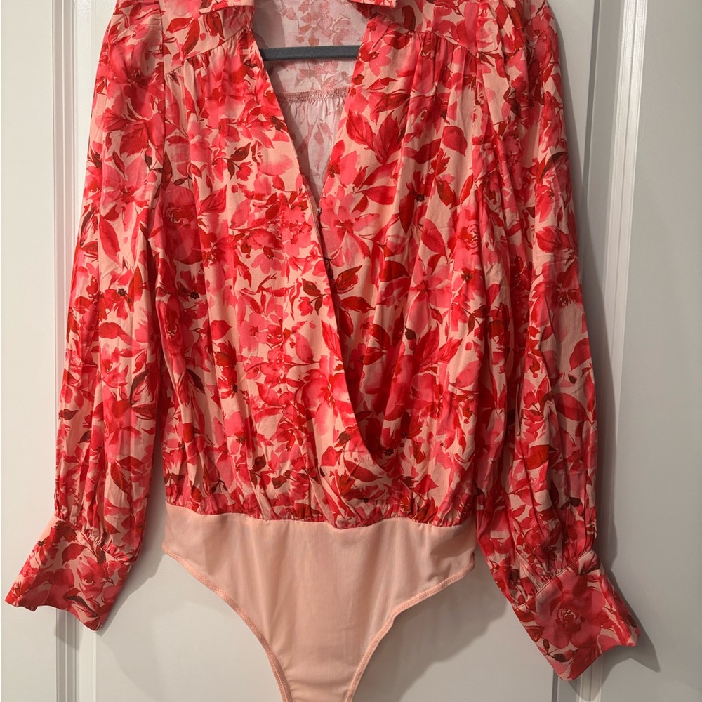 Pink Floral body suit